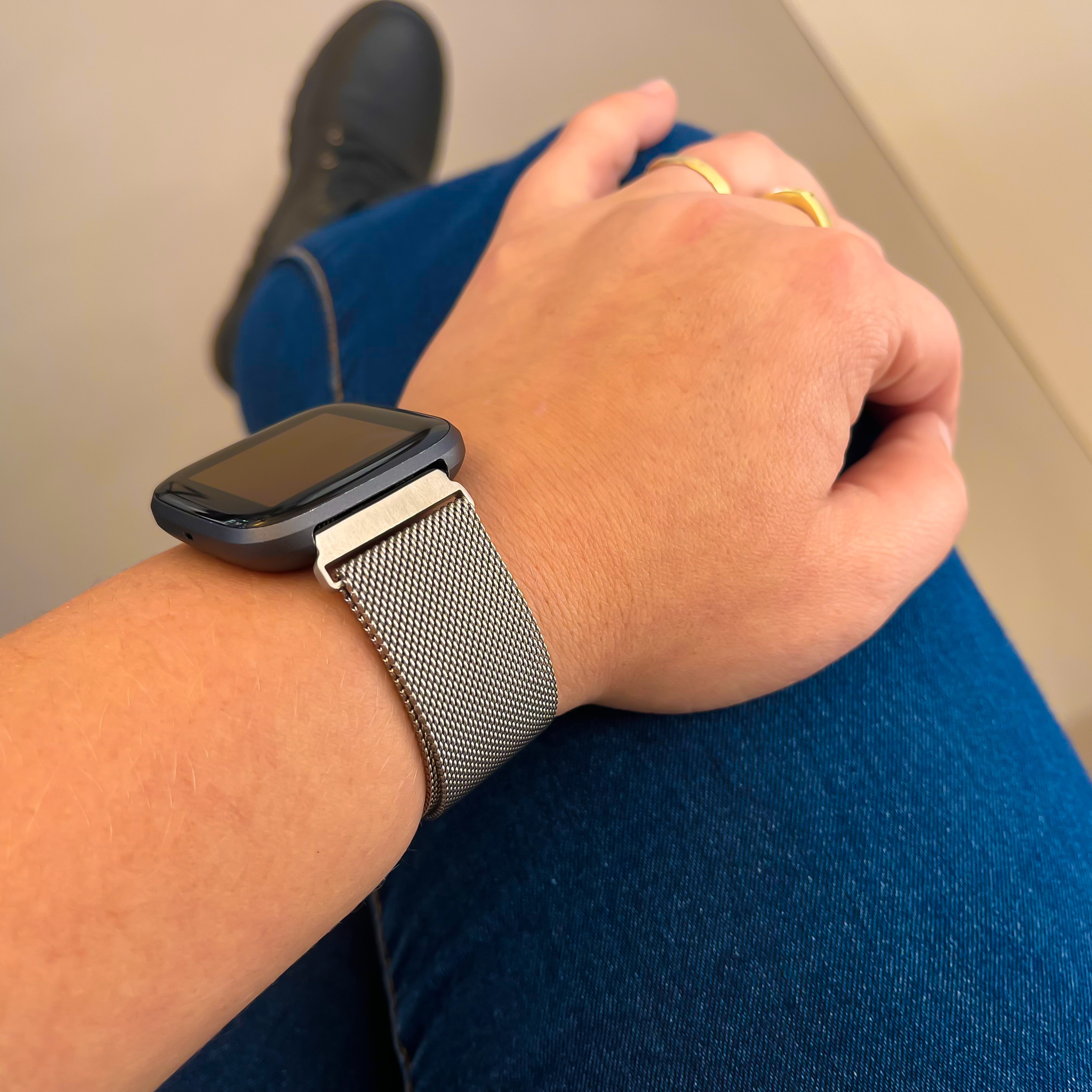 Bracelet milanais Fitbit Versa - argent