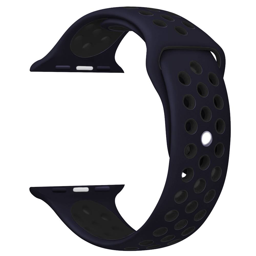 Bracelet sport double Apple Watch - bleu nuit noir