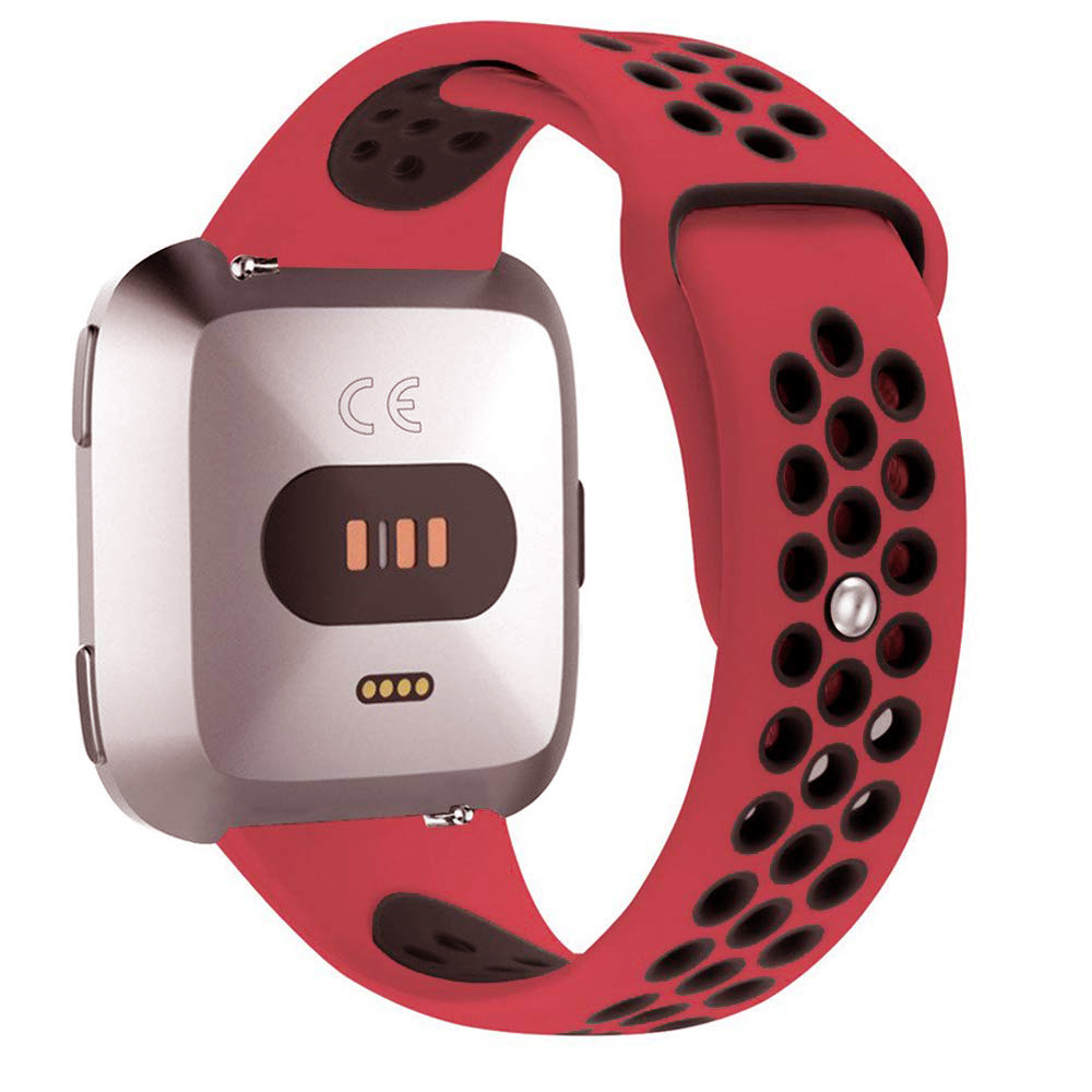 Bracelet sport double Fitbit Versa - rouge noir
