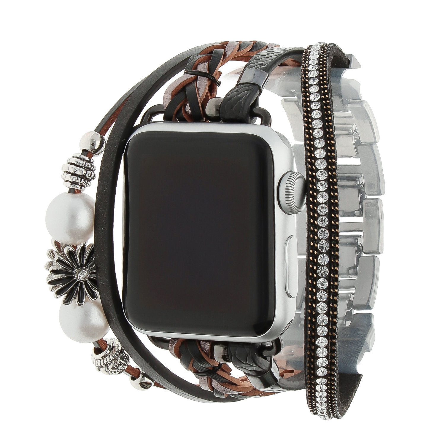 Bracelet à bijoux Apple Watch – Liz noir