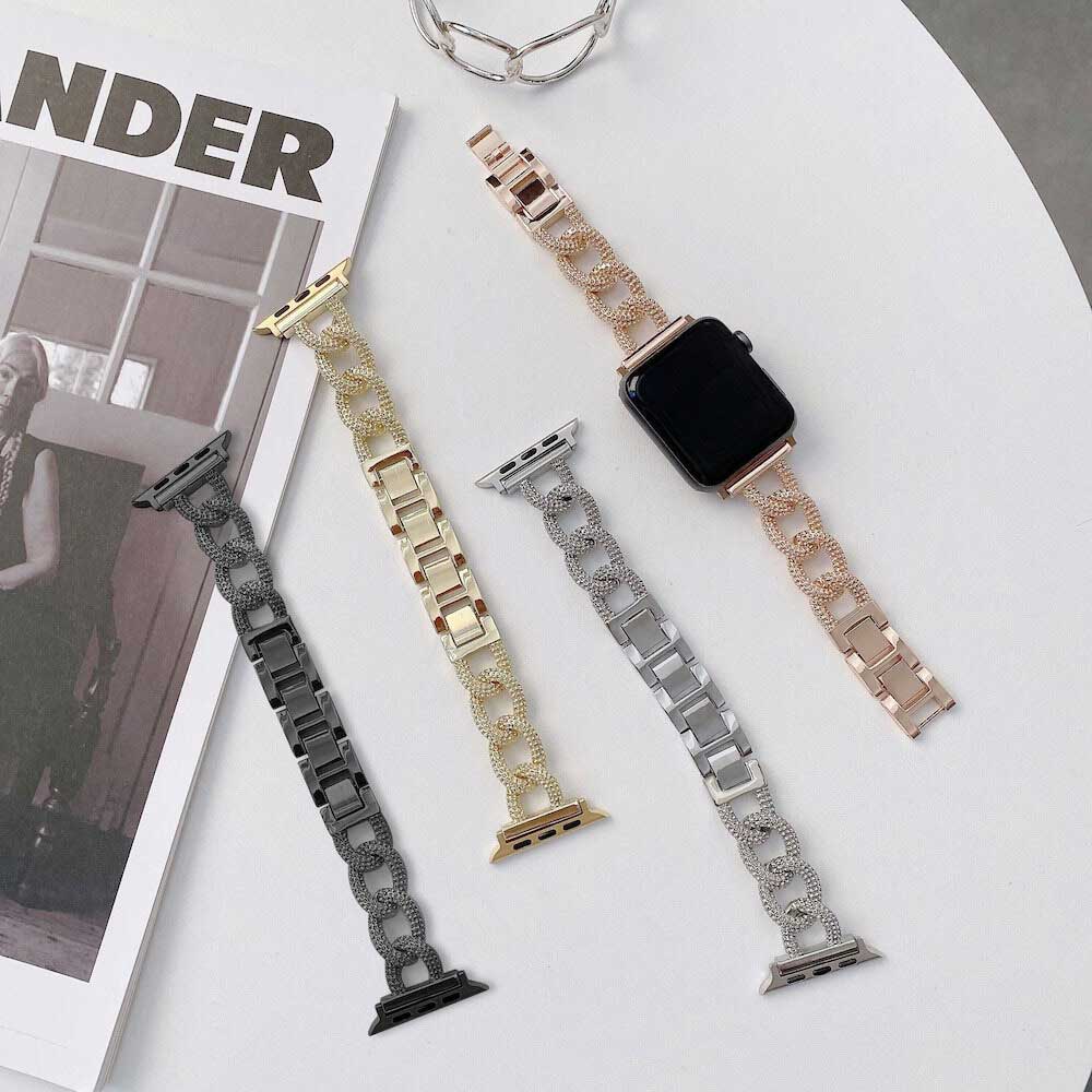 Bracelet acier maillon Chain Apple Watch - Noir