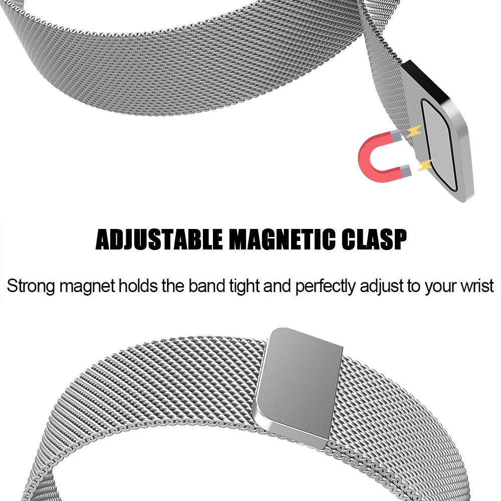 Bracelet milanais Fitbit Versa - argent
