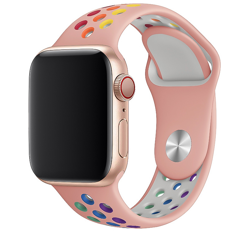 Bracelet sport double Apple Watch - rose coloré