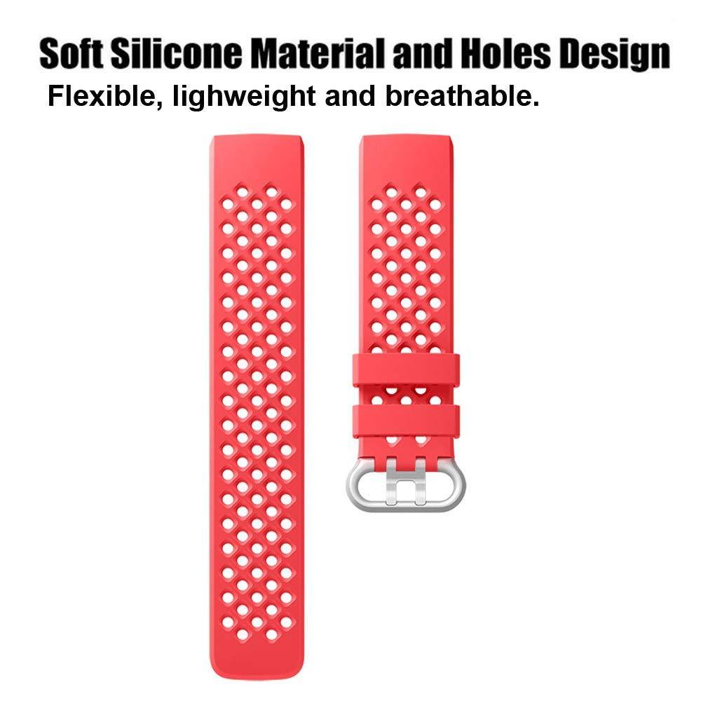 Bracelet sport point Fitbit Charge 3 & 4 - rouge