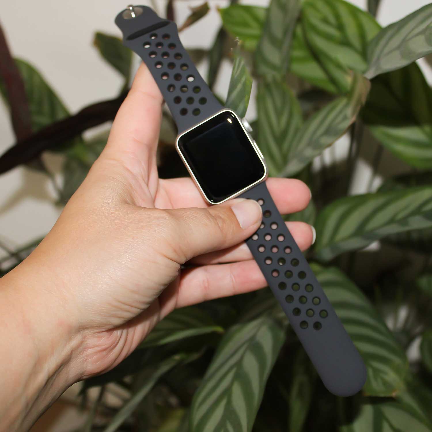 Bracelet sport double Apple Watch - brun noir