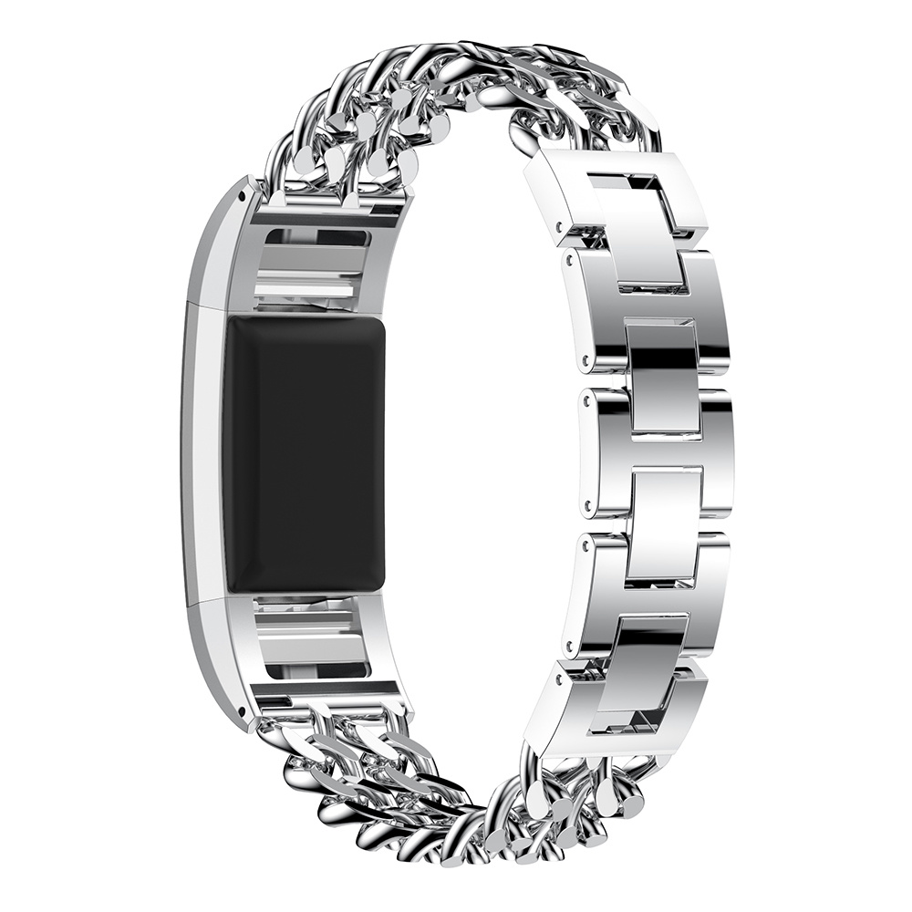 Bracelet acier cow-boy Fitbit Charge 3 & 4 - argent