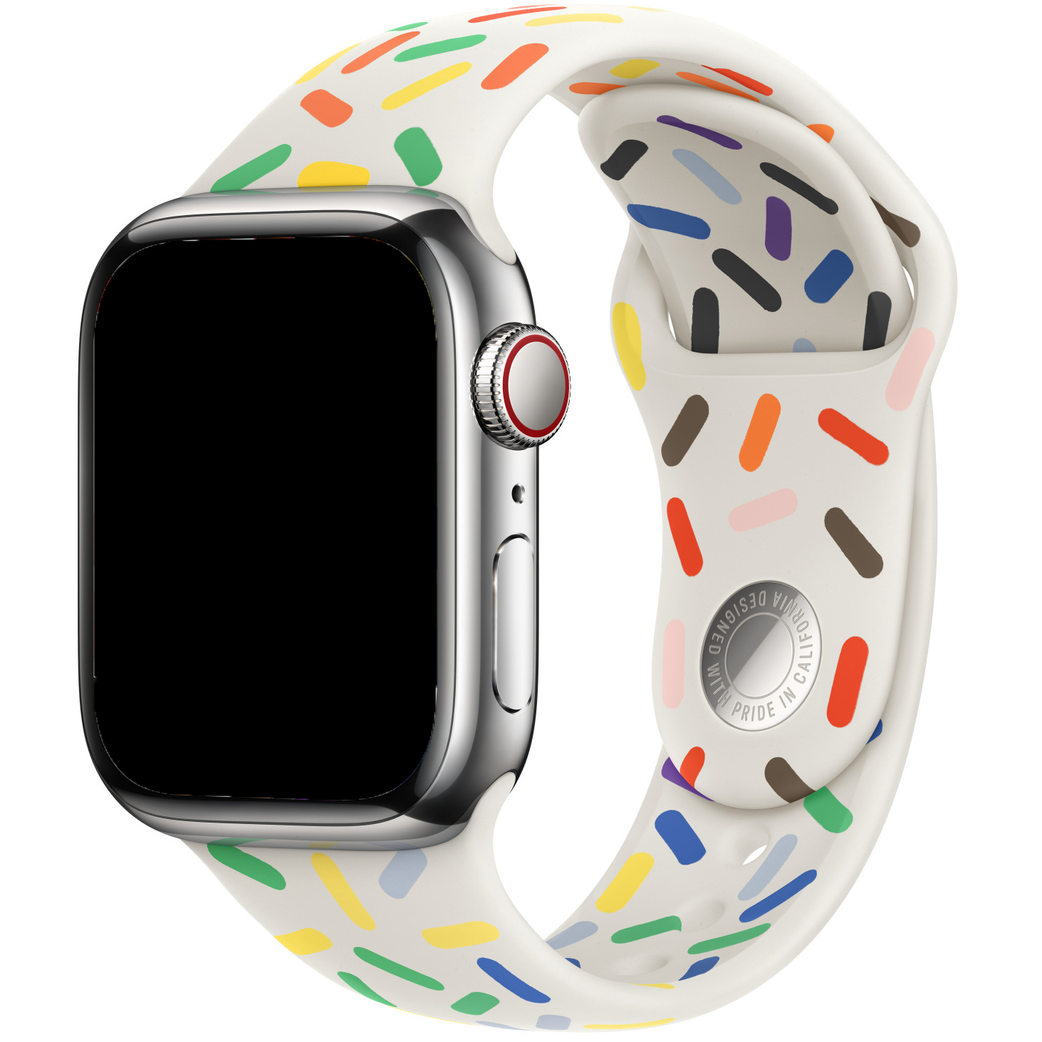 Bracelet sport pride Apple Watch - blanc