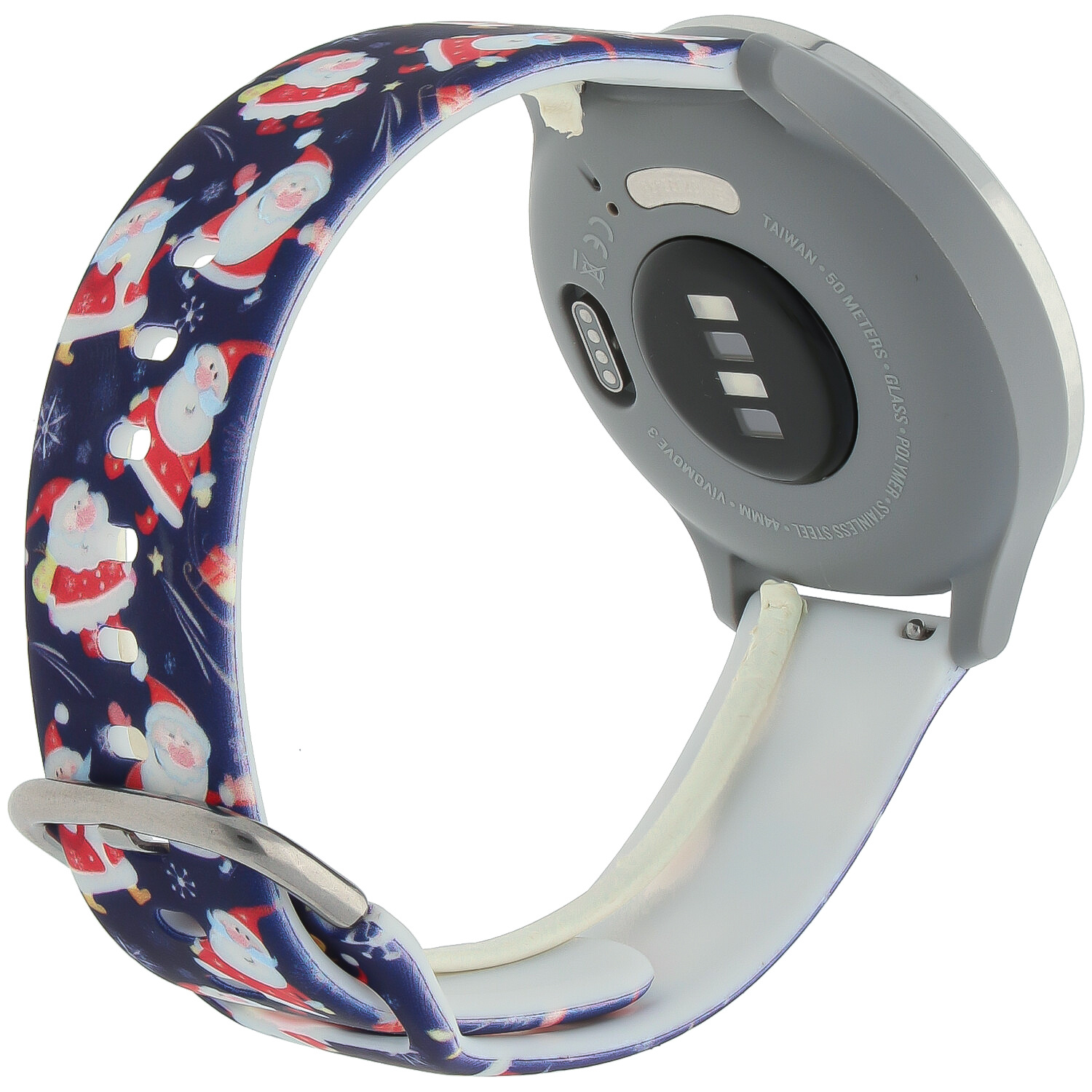 Bracelet sport imprimé Samsung Galaxy Watch - Père Noël bleu foncé