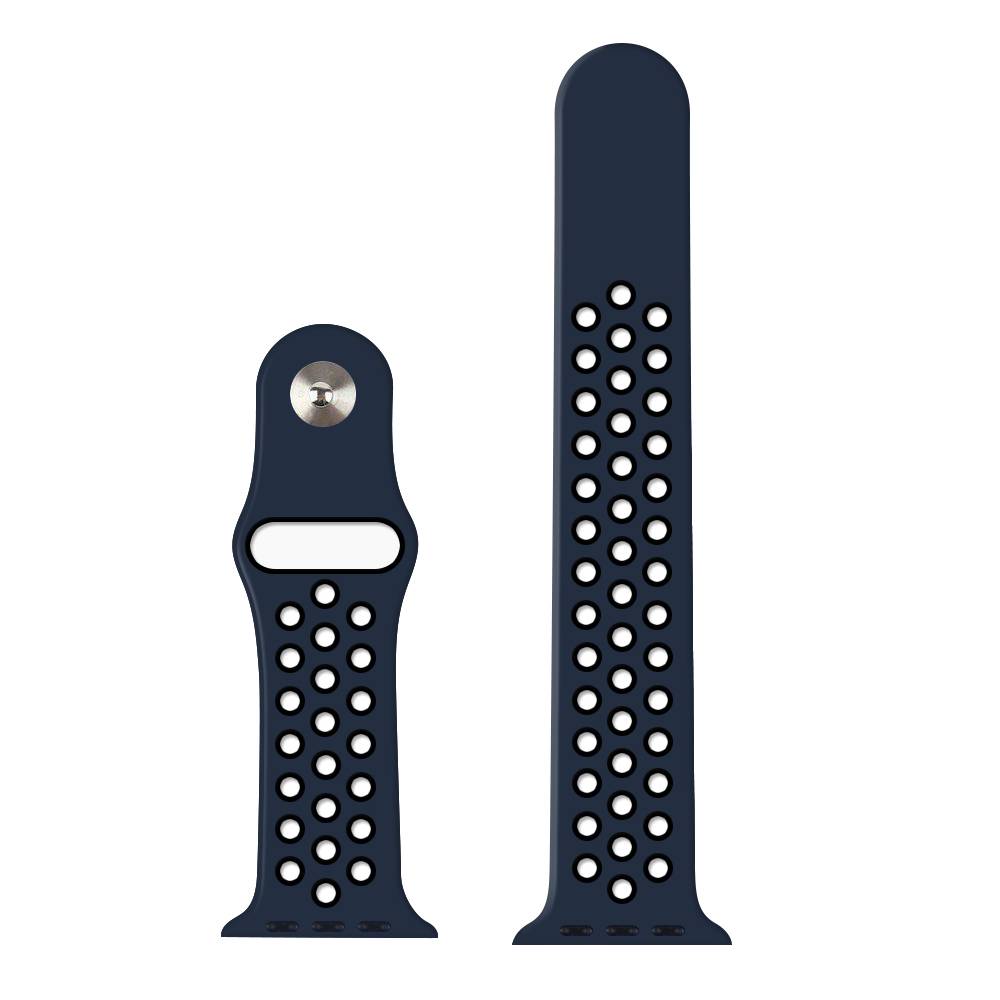 Bracelet sport double Apple Watch - bleu nuit noir