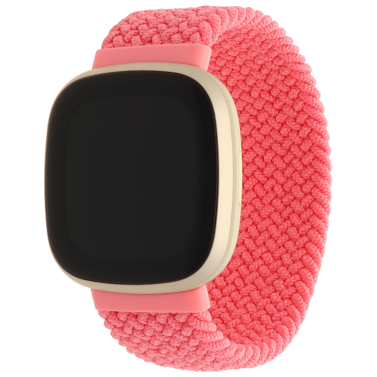 Bracelet nylon Boucle unique tressé Fitbit Versa 3 / Sense - rose