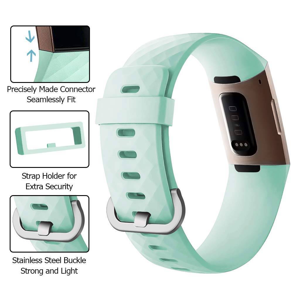 Bracelet sport gaufré Fitbit Charge 3 & 4 - vert