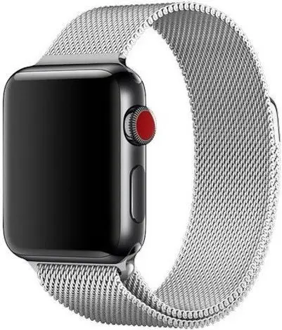 Bracelet milanaise Apple Watch argent