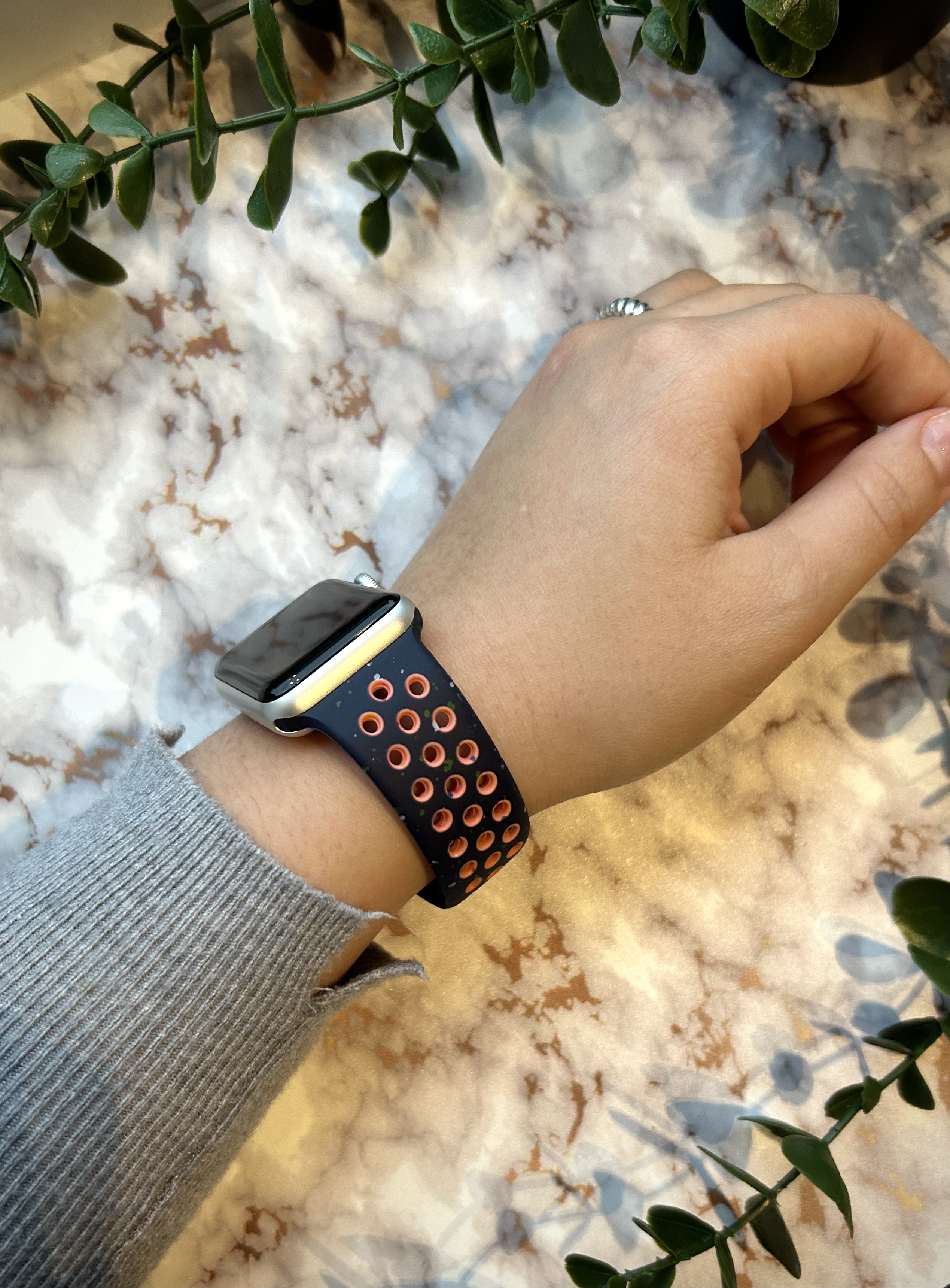 Bracelet sport double Apple Watch - flamme bleue