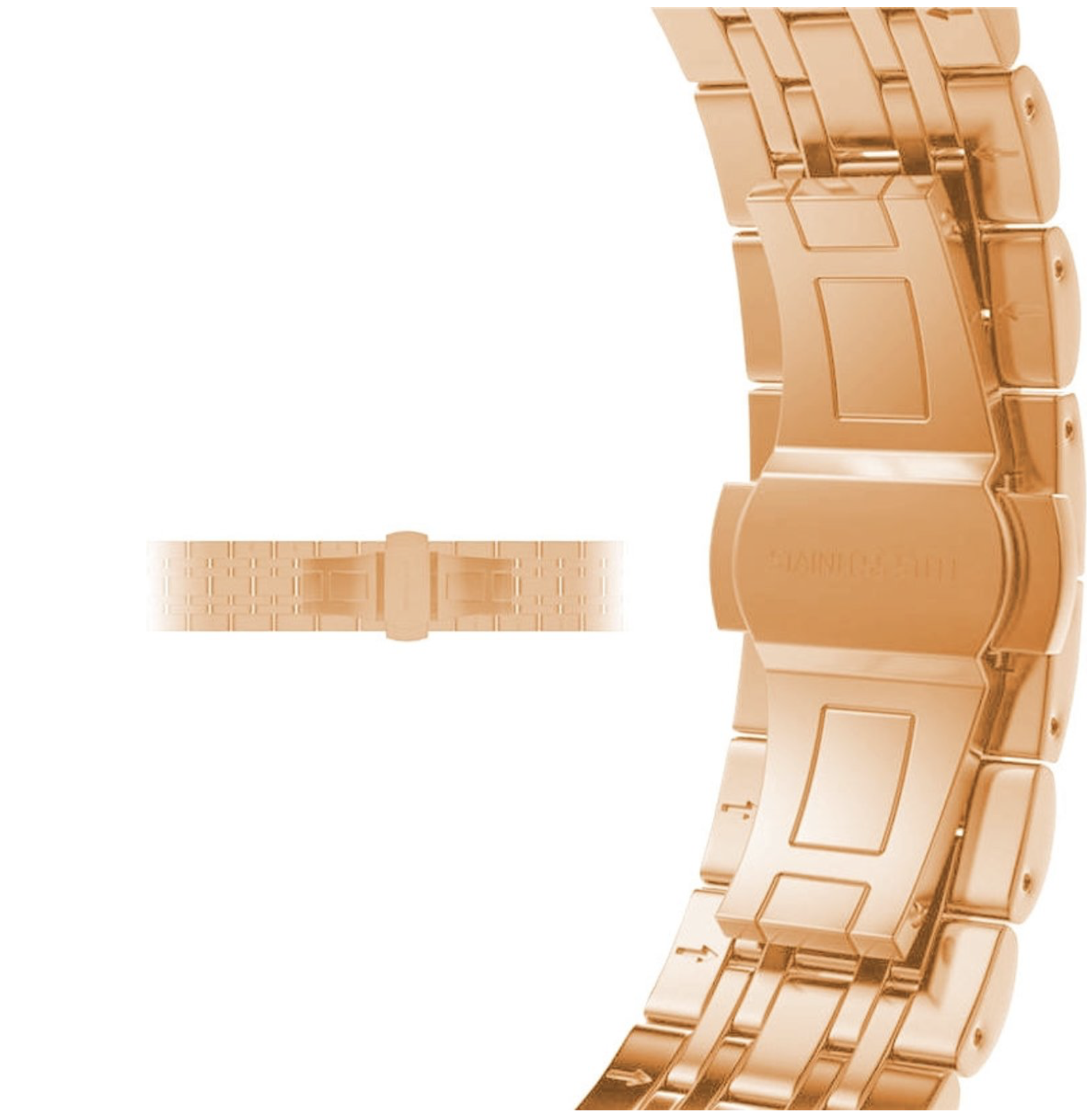Bracelet acier inoxydable Apple Watch - or rose
