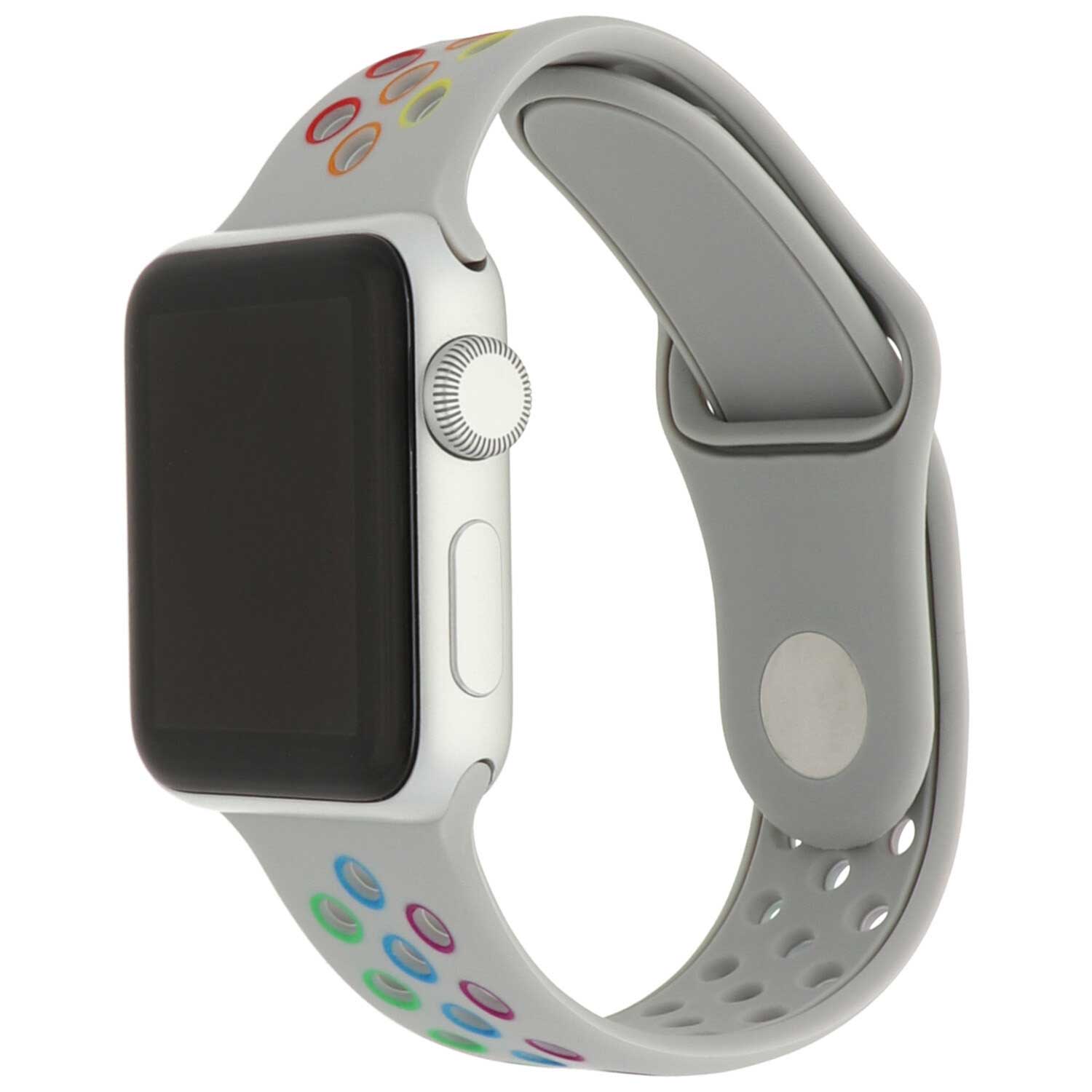 Bracelet sport double Apple Watch - blanc antique coloré