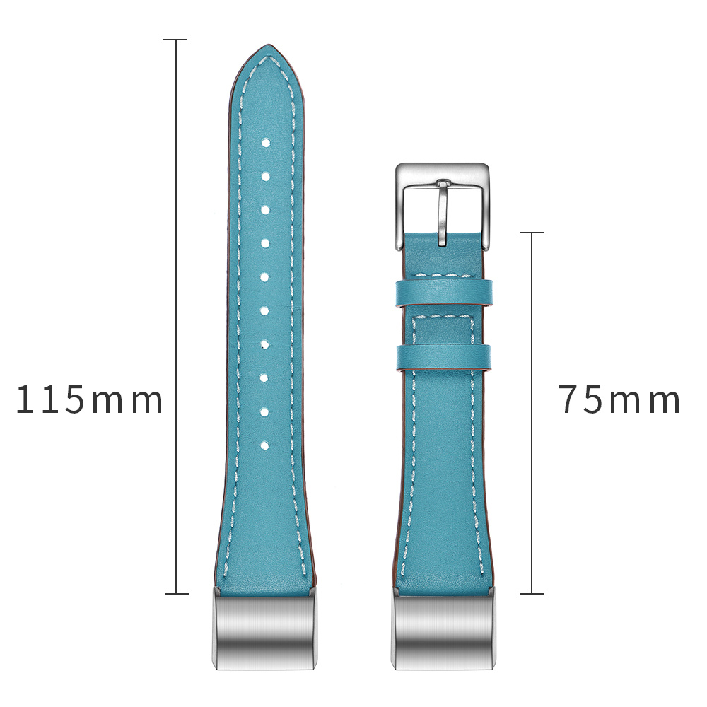 Bracelet en cuir premium Fitbit Charge 2 - bleu clair