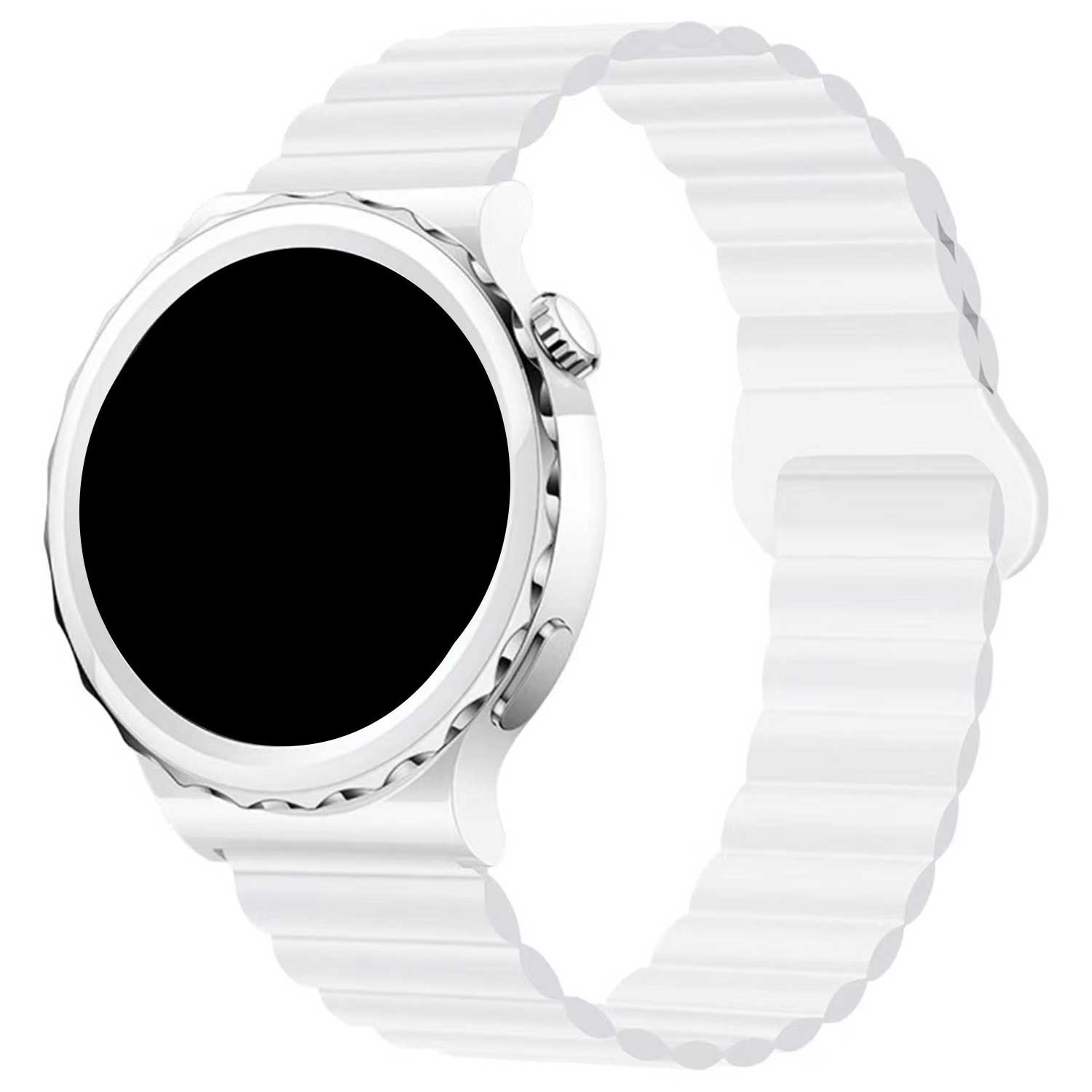 Bracelet magnétique en silicone pour Samsung Galaxy Watch 7 - blanc