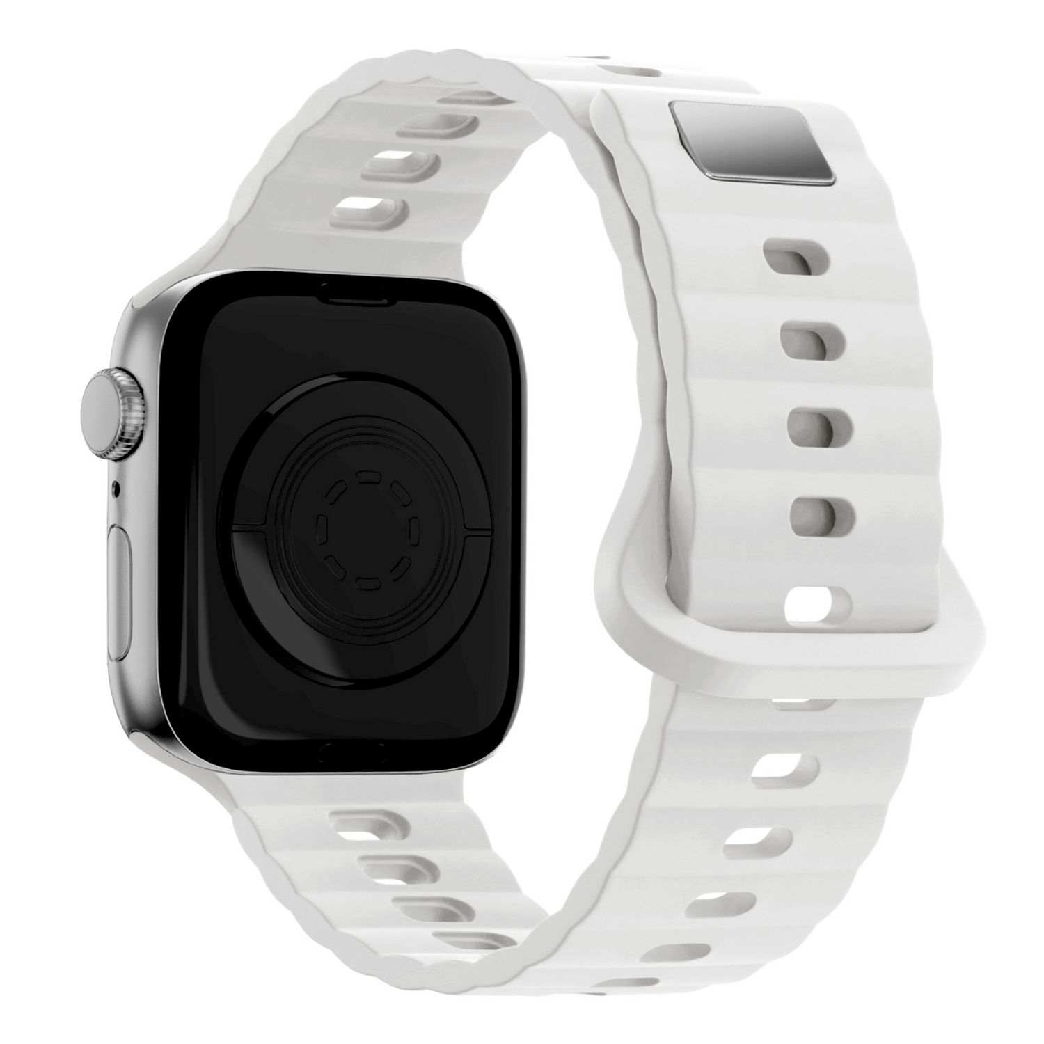 Bracelet silicone Wave Apple Watch - Blanc
