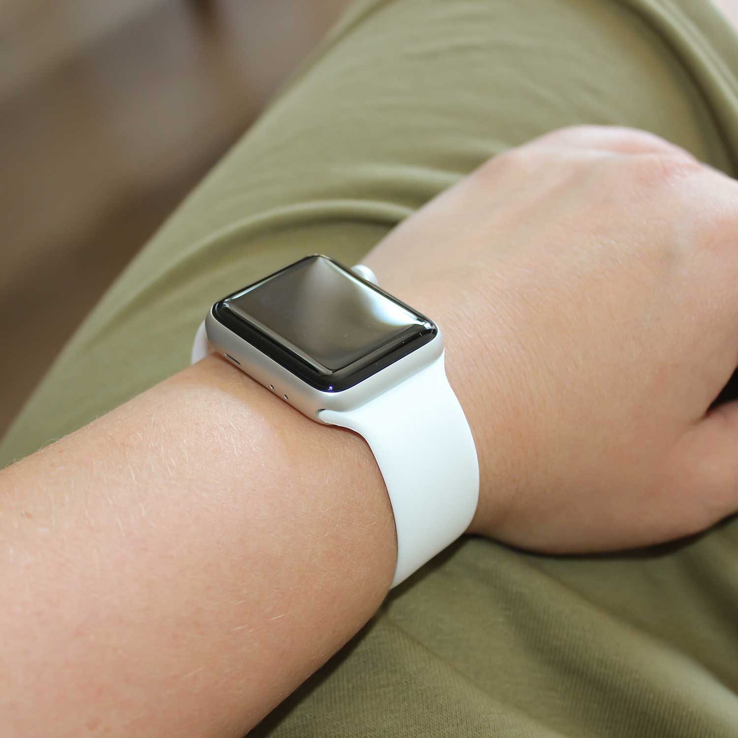 Bracelet sport Boucle unique Apple Watch - blanc