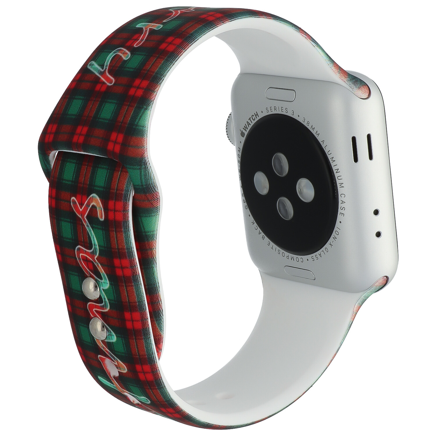 Bracelet sport imprimé Apple Watch - christmas plaid