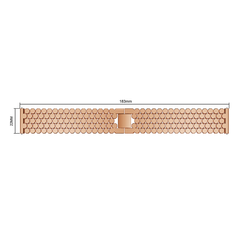 Bracelet acier poisson Huawei Watch GT - or rose