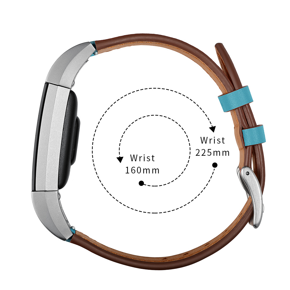 Bracelet en cuir premium Fitbit Charge 2 - bleu clair