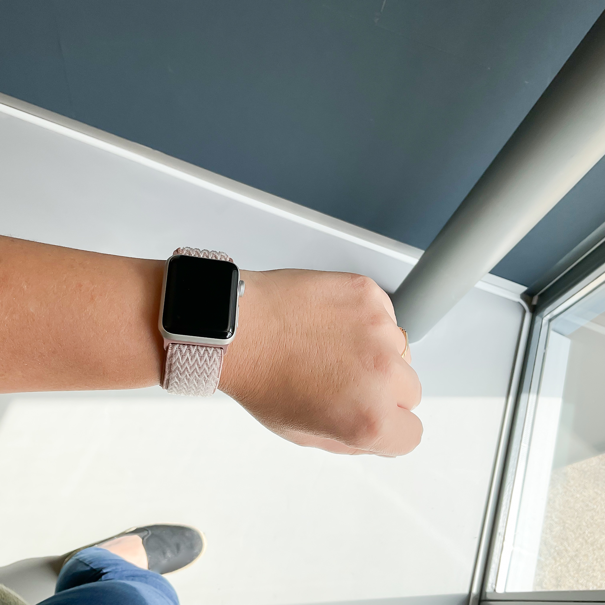 Bracelet nylon solo Apple Watch - sable poudreux