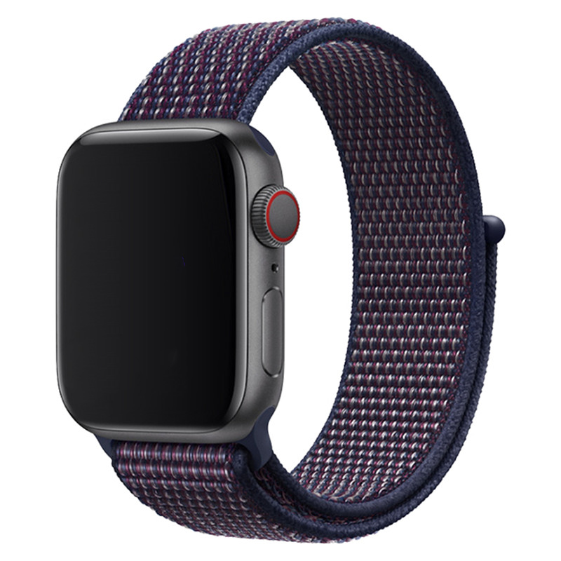 Bracelet boucle sport en nylon Apple Watch sportif - indigo