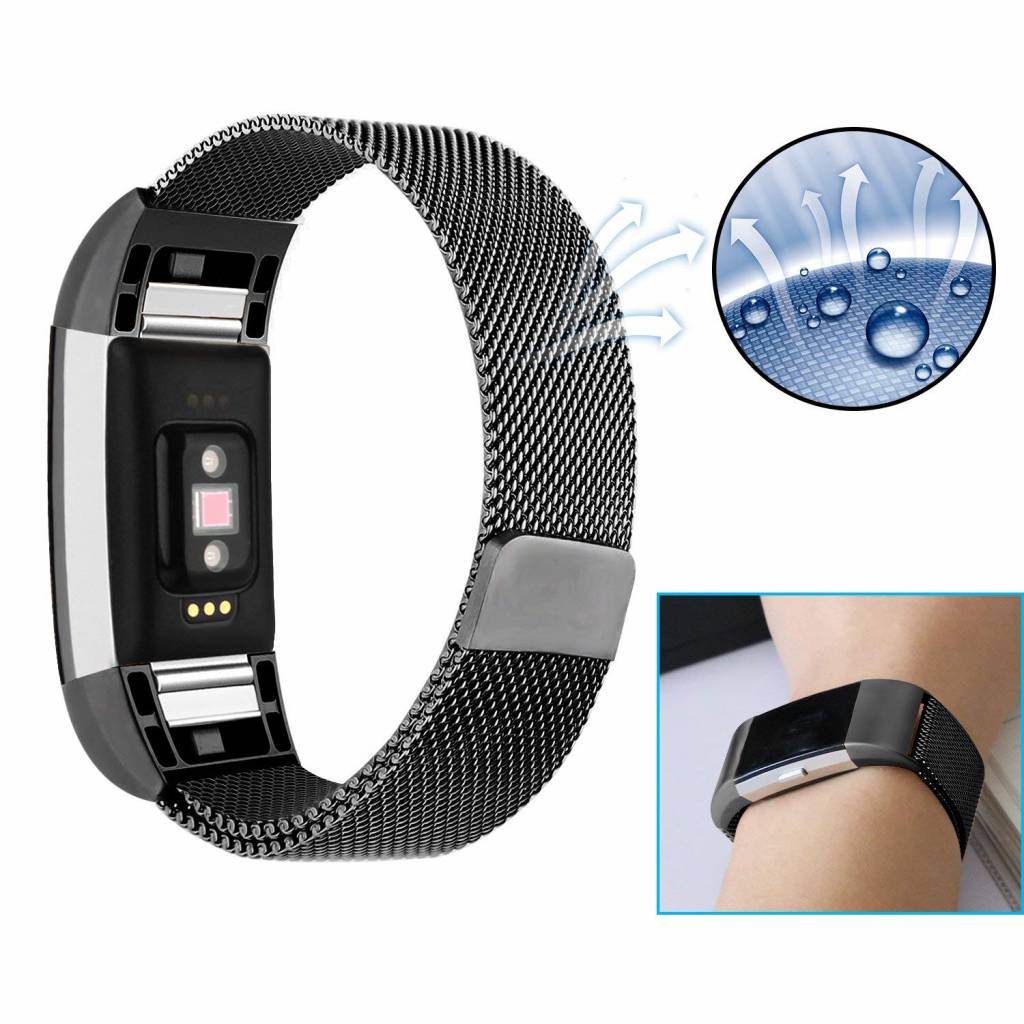 Bracelet milanais Fitbit Charge 2 - noir