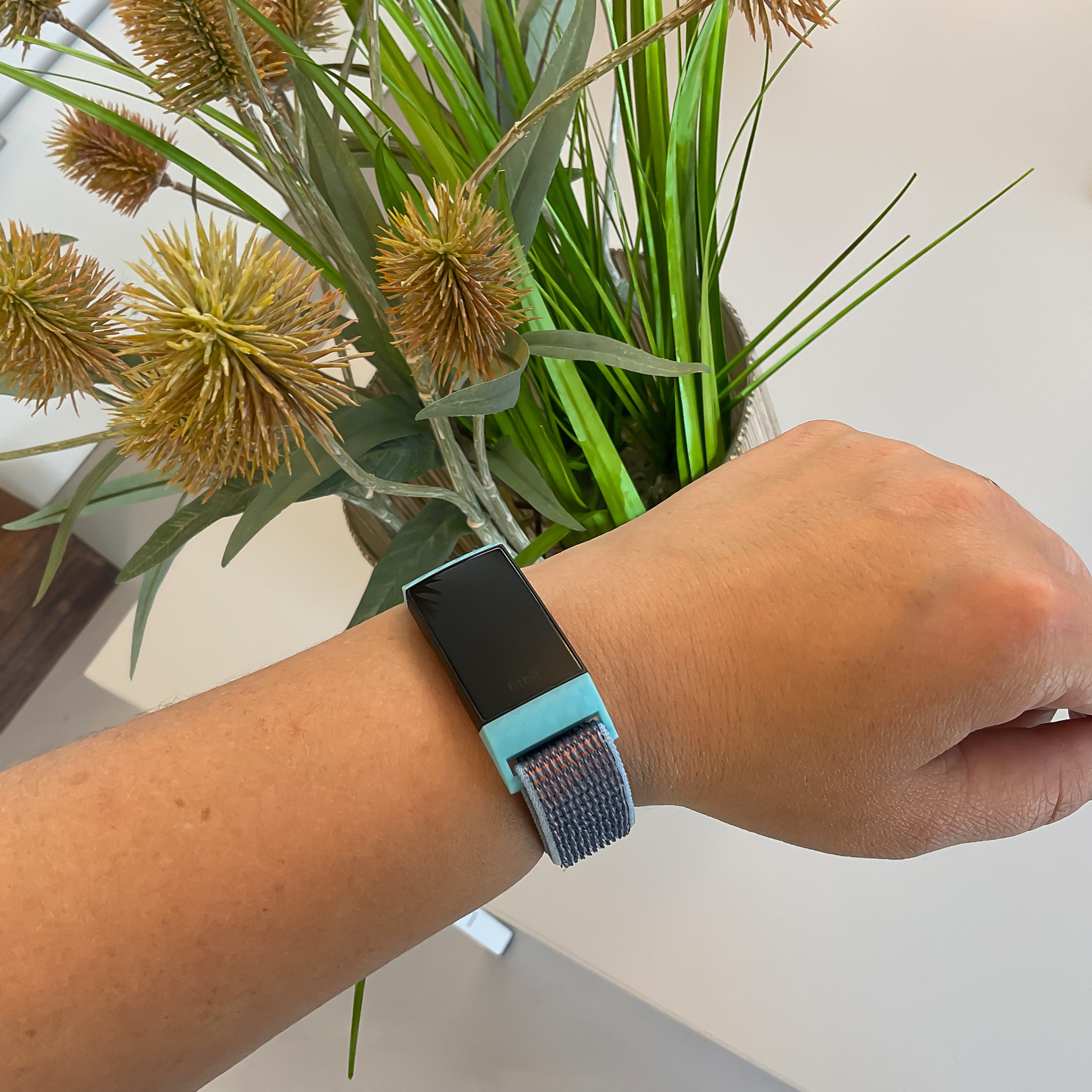 Bracelet boucle sport en nylon Fitbit Charge 3 & 4 - cerulean