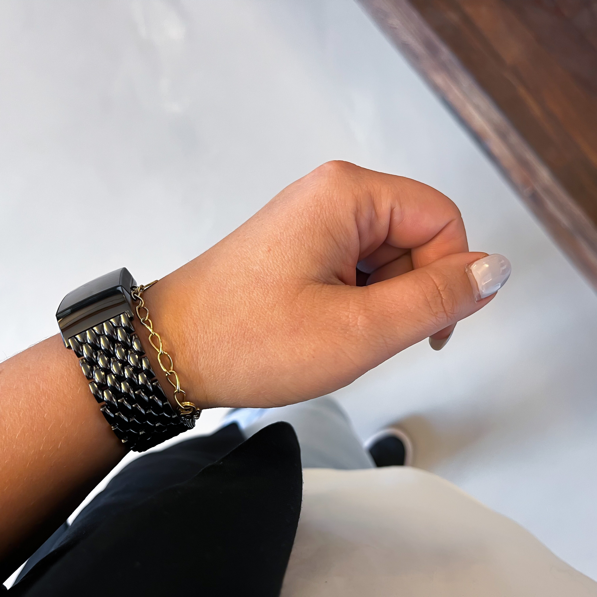 Bracelet acier dragon Fitbit Charge 3 & 4 - noir