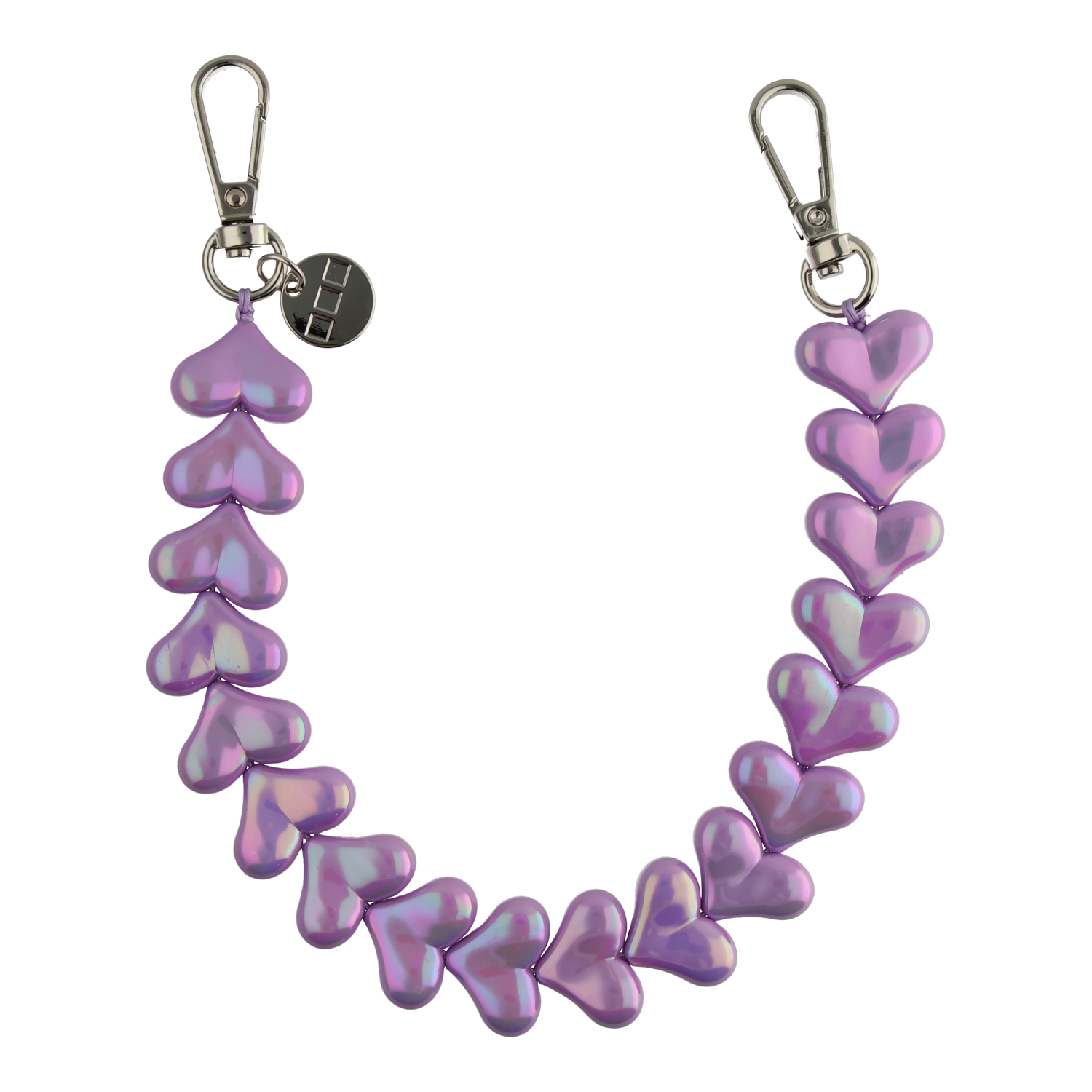 Cordon Téléphone Heart - violet brillant - argent