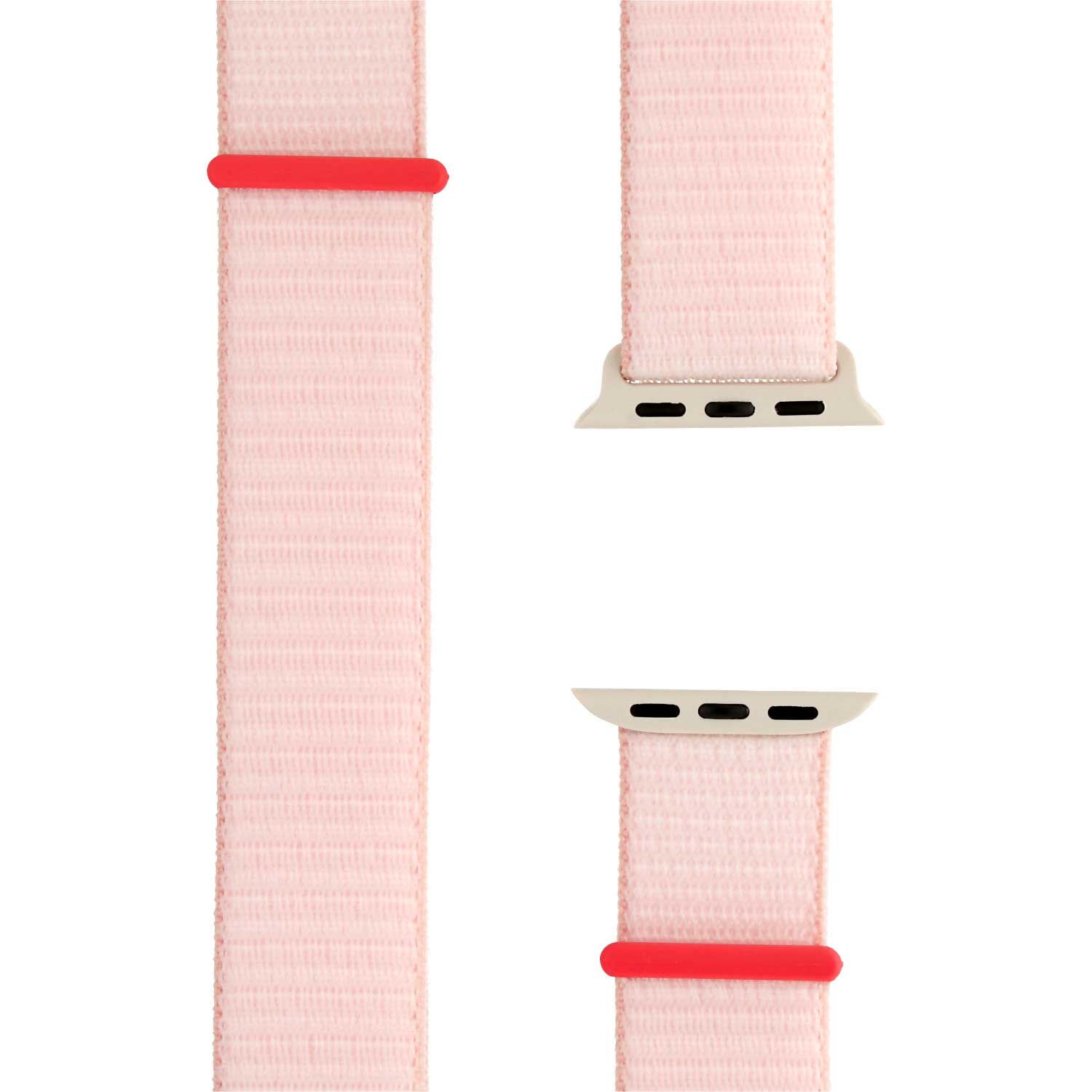 Bracelet boucle sport en nylon Apple Watch - rose pâle