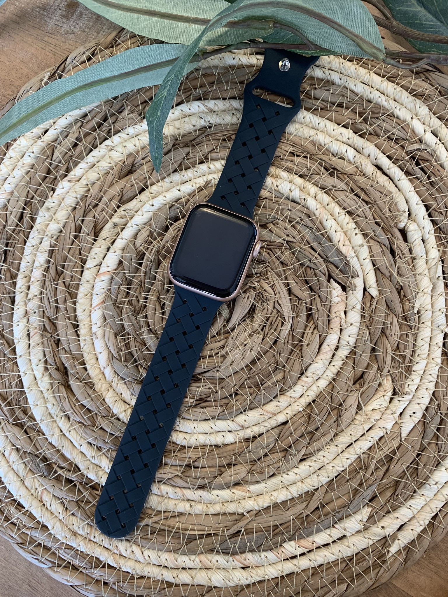 Bracelet sport tressé Apple Watch - minuit