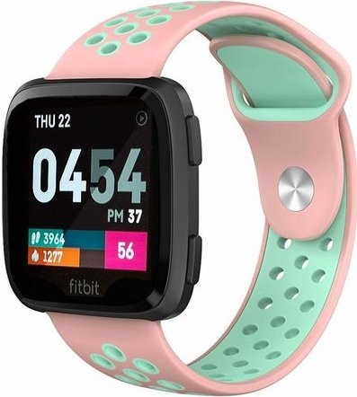 Bracelet sport double Fitbit Versa - rose bleu clair