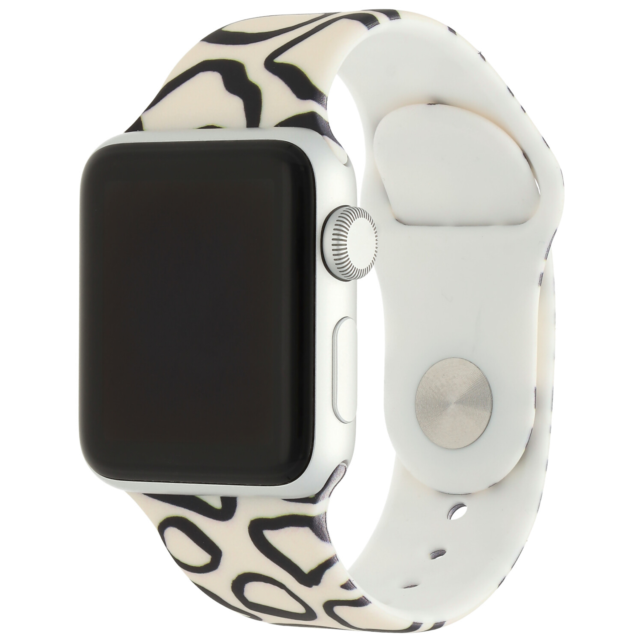 Bracelet sport imprimé Apple Watch - girafe beige
