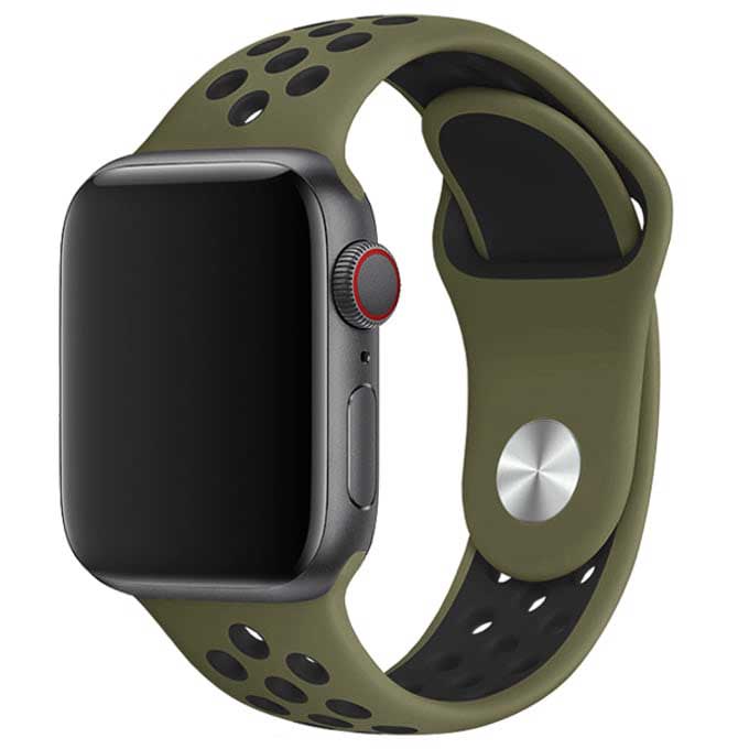 Bracelet sport double Apple Watch - noir olive