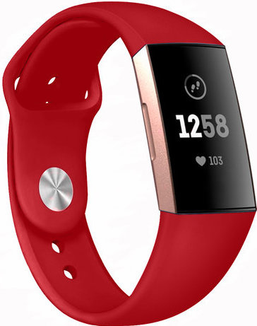 Bracelet sport Fitbit Charge 3 & 4 - rouge