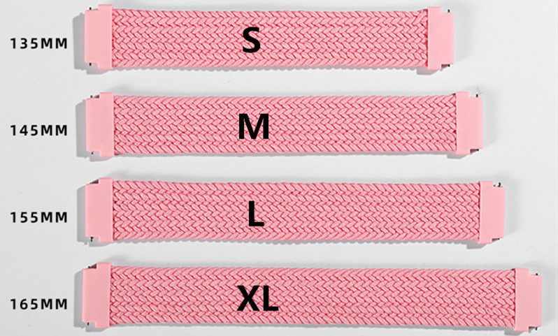 Bracelet nylon Boucle unique tressé Garmin Vivoactive / Vivomove - pink punch