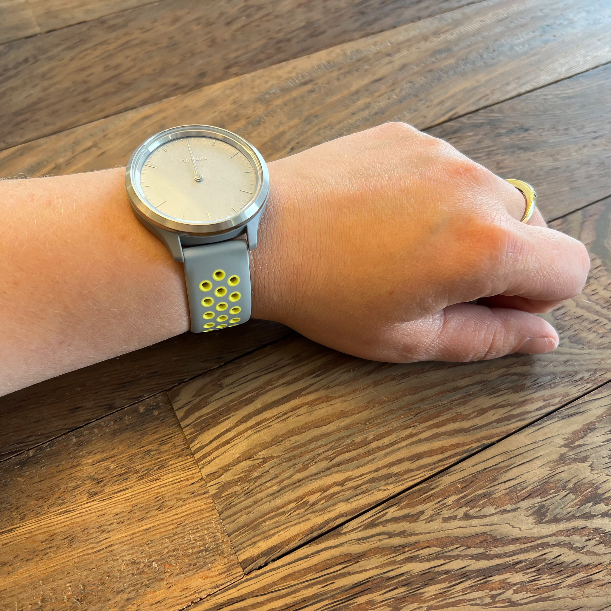 Bracelet sport double Garmin Vivoactive / Vivomove - gris jaune