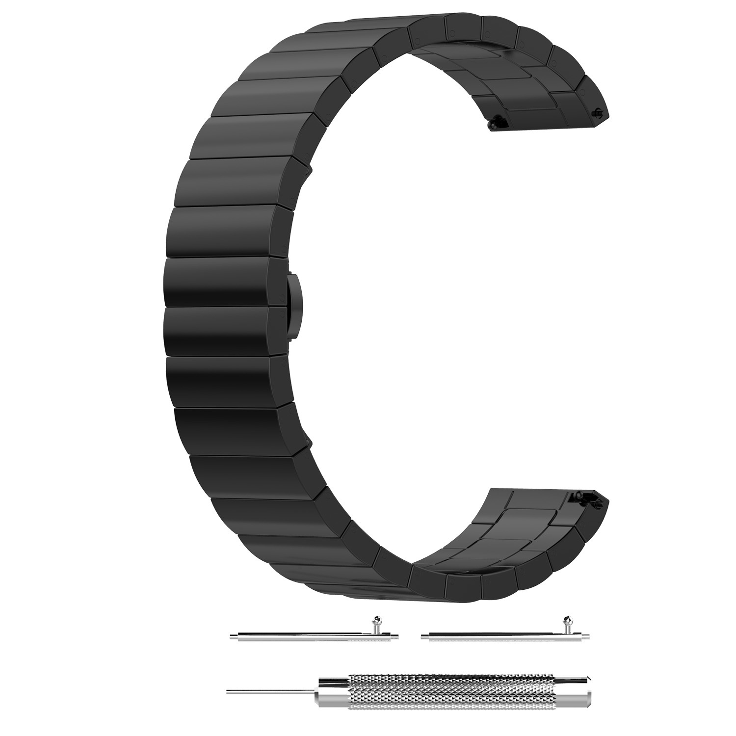 Bracelet acier maillons Samsung Galaxy Watch - noir