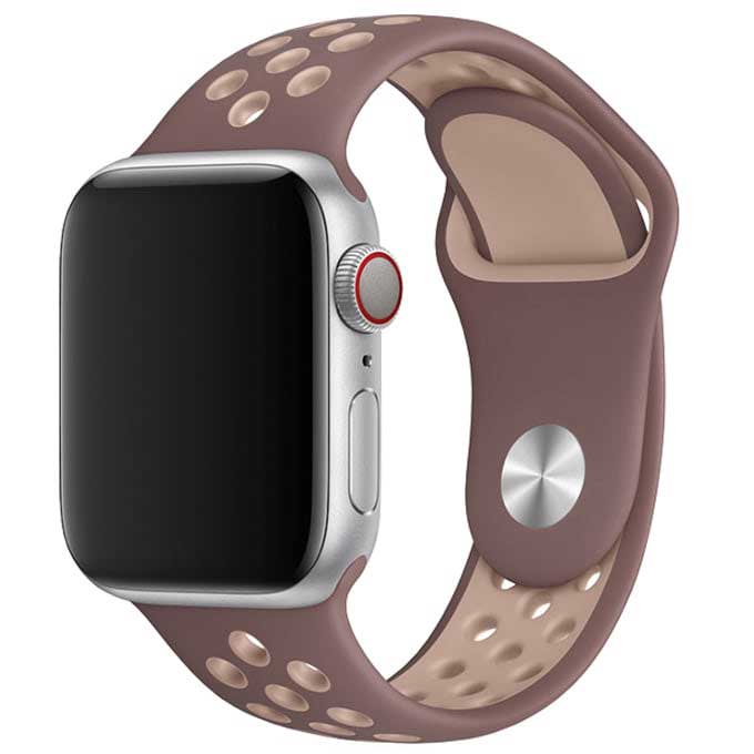 Bracelet sport double Apple Watch - smokey mauve beige