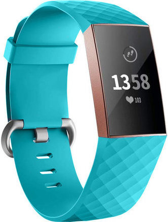 Bracelet sport gaufré Fitbit Charge 3 & 4 - sarcelle