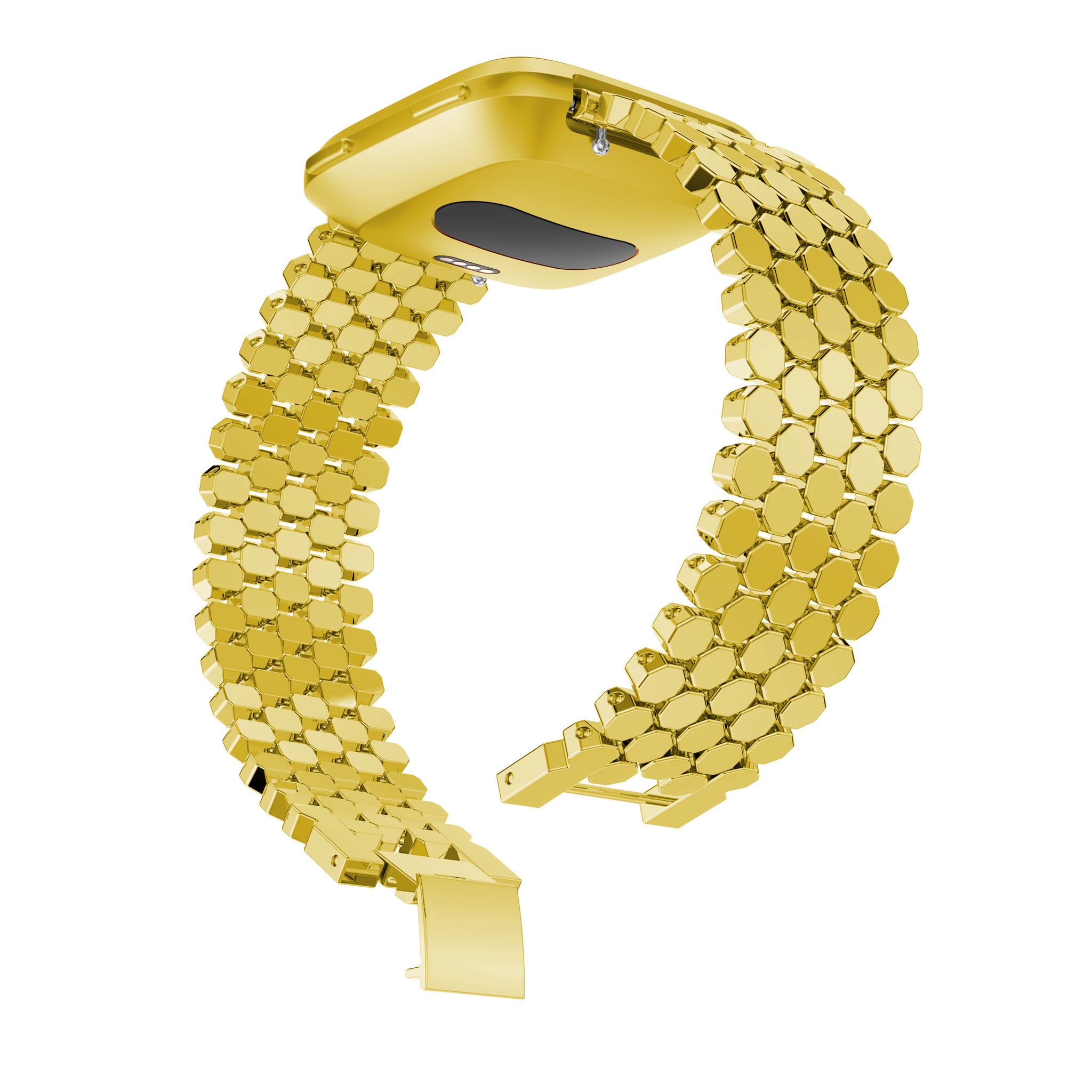 Bracelet acier poisson Fitbit Versa - or