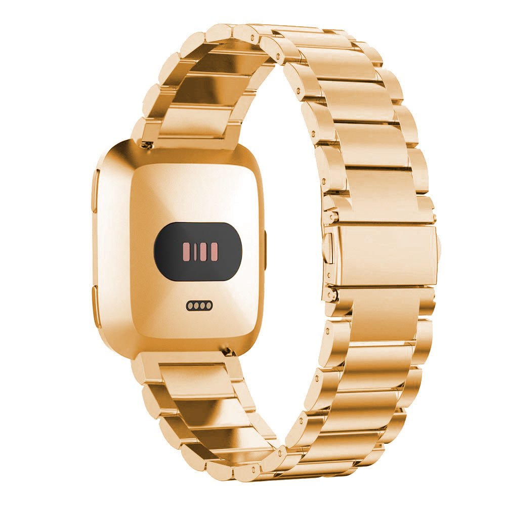 Bracelet acier perles Fitbit Versa - rose or