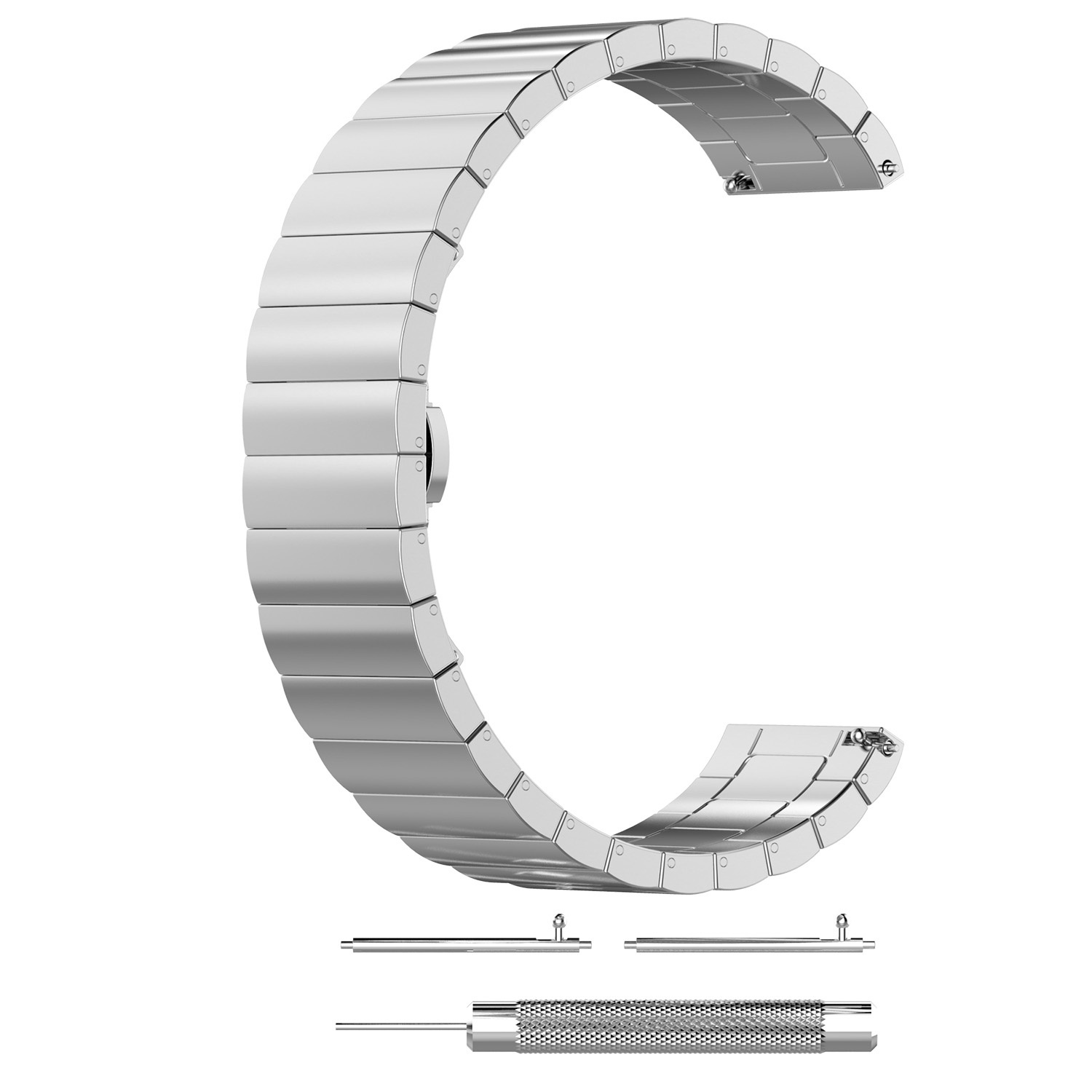 Bracelet acier maillons Samsung Galaxy Watch - argent