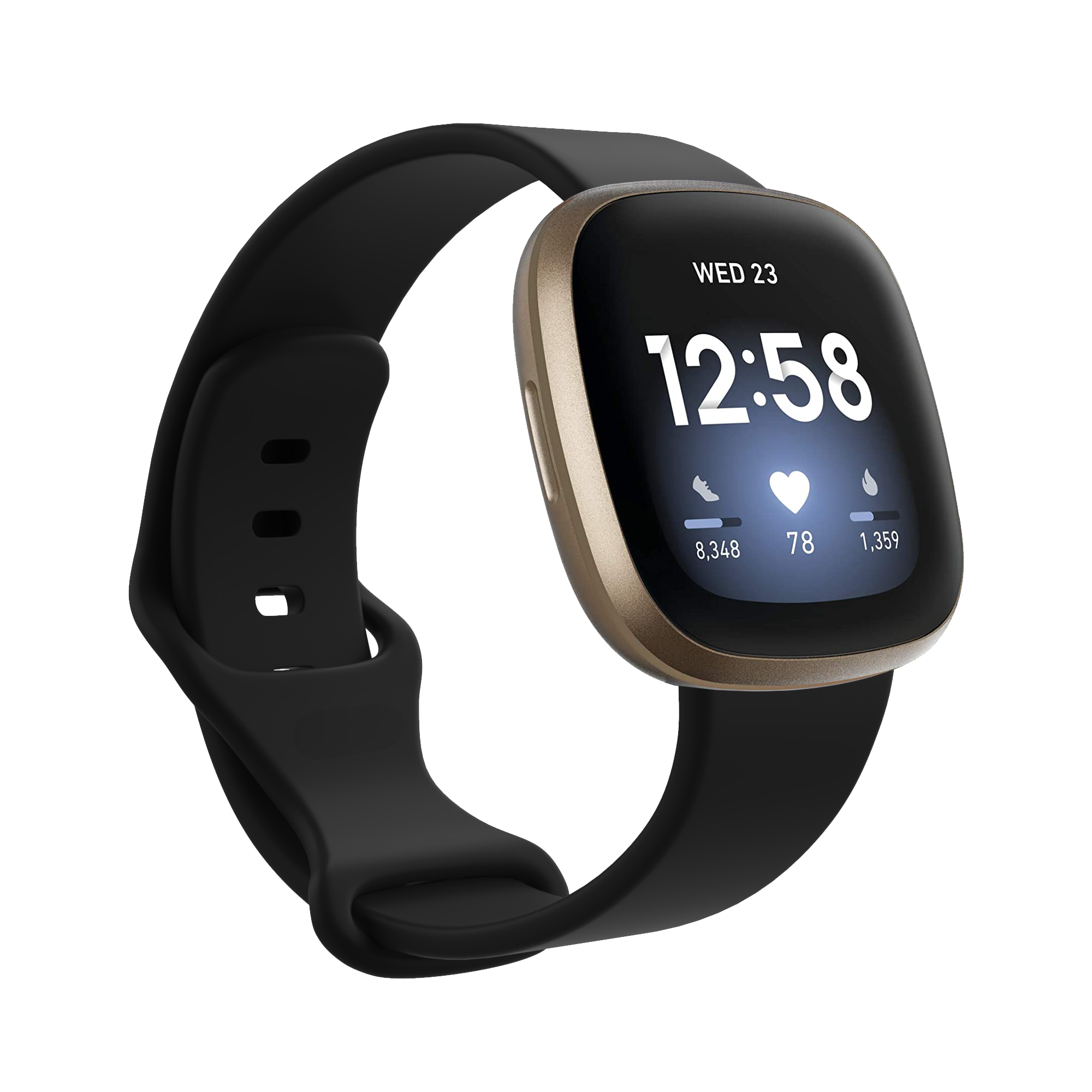 Bracelet sport Fitbit Versa 3 / Sense - noir
