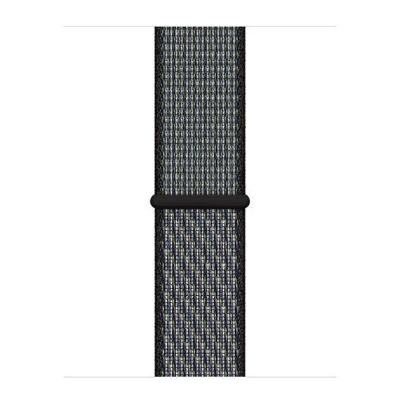 Bracelet boucle sport en nylon Apple Watch - world indigo lime blast