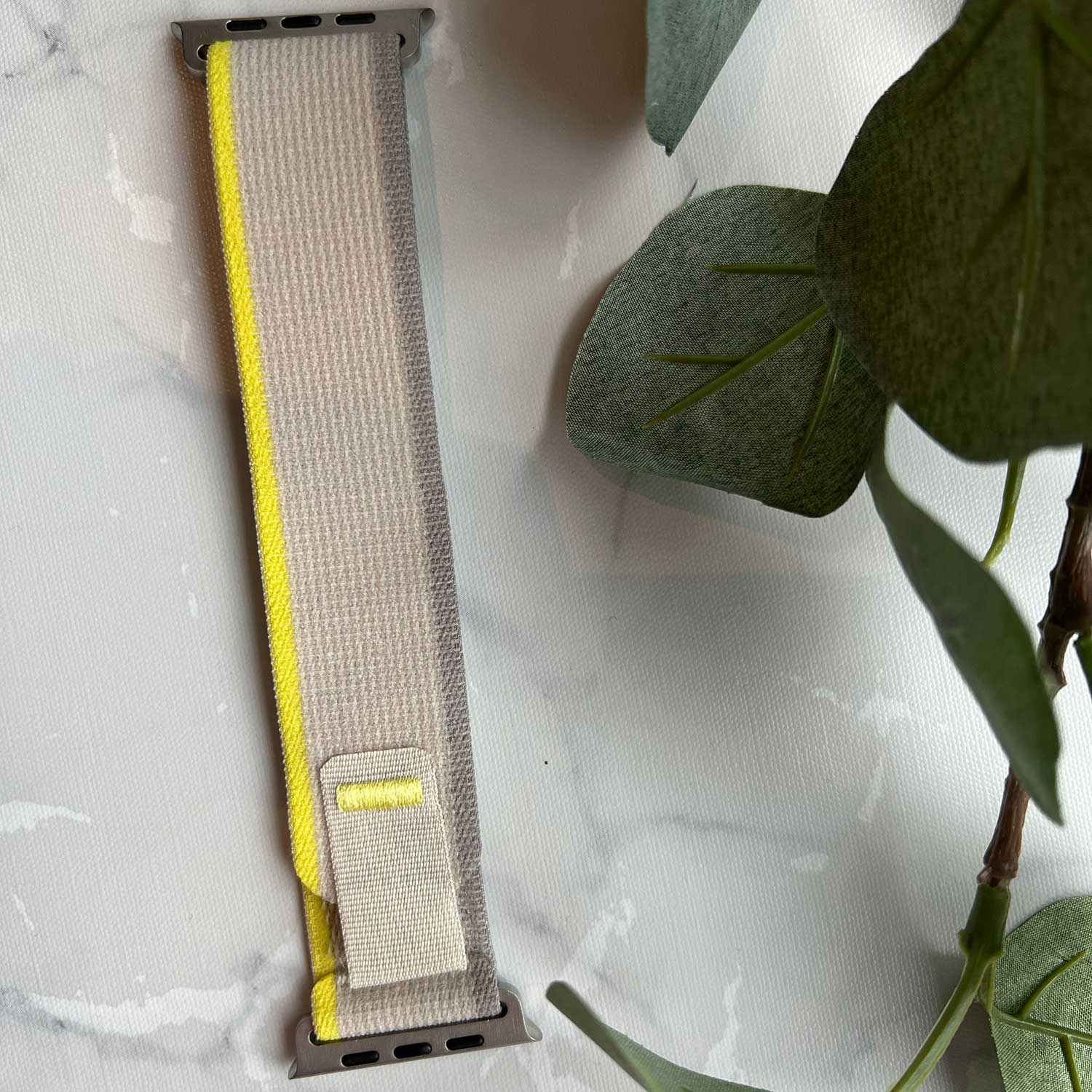 Bracelet Boucle Trail en nylon Apple Watch - jaune beige