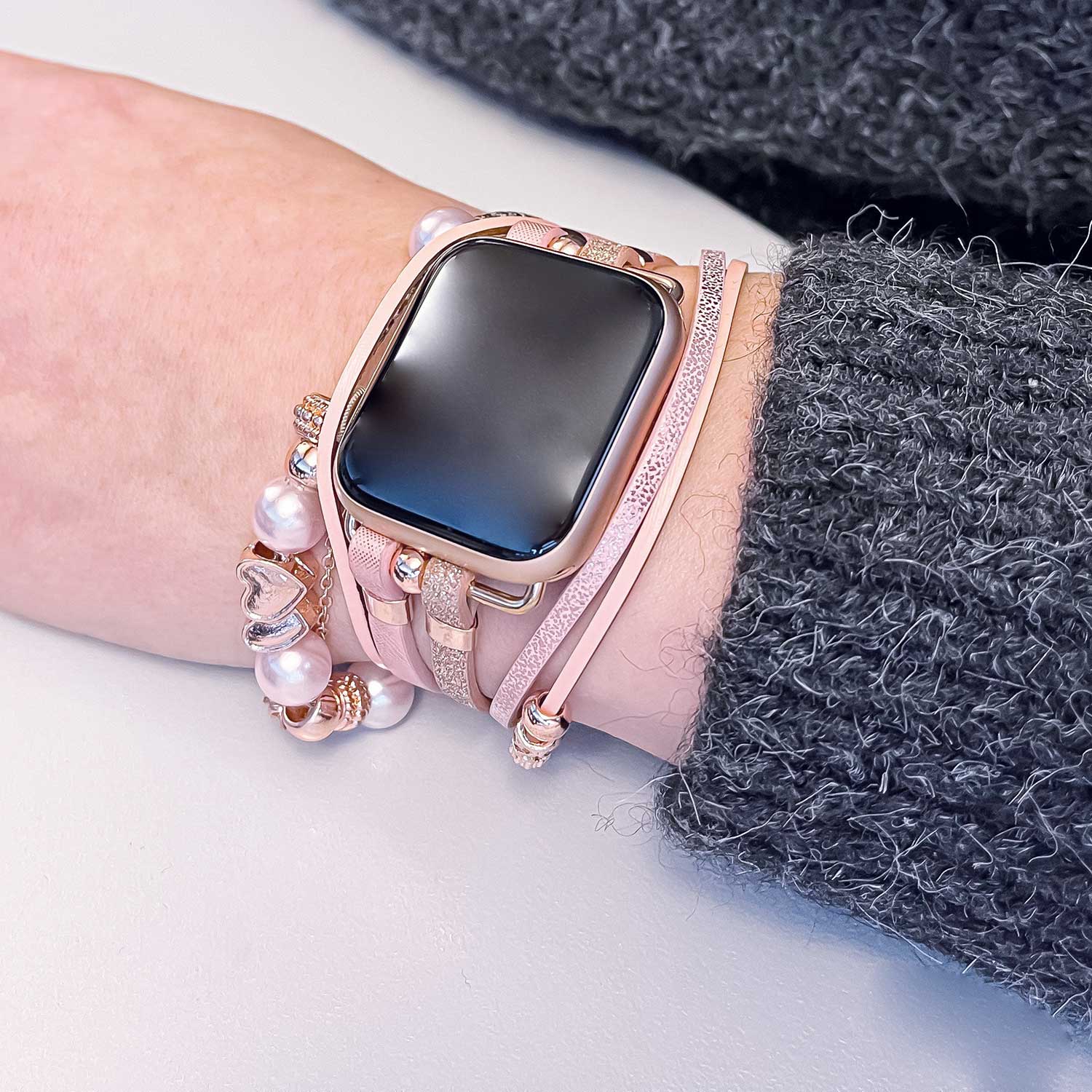 Bracelet à bijoux Apple Watch – Liz or rose